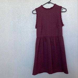 Burgundy and Black Sleeveless Dress Size XS